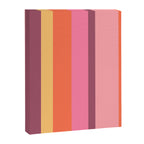Retro Modern Vertical Stripe Pattern Pink Orange Yellow Purple  Canvas Print Gallery Image 8