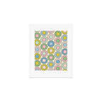 Retro Pastel Flowers Happy Spring Pattern Art Print Gallery Image 1