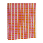 Retro Picnic Irregular Striped Watercolor Pattern in Thulian Pink and Orange Canvas Print Gallery Image 8