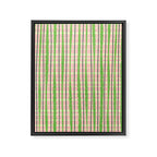 Retro Picnic Plaid Pattern in Light Green and Pink Framed Canvas Print Gallery Image 8