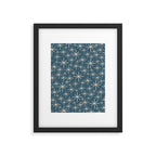 Retro Space - Midcentury Modern Starburst Pattern in Pale Blush and Deep Teal Framed Art Print Gallery Image 6