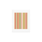 Retro Stripes 2 - Mid Century Modern 50s 60s 70s Pattern in Green, Orange, Yellow, and White Art Print Gallery Image 1