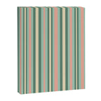 Retro Stripes in Mint Green, Pale Blush, and Cream - Vertical Stripe Pattern Canvas Print Gallery Image 8