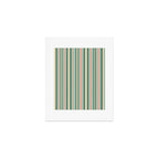 Retro Stripes in Mint Green, Pale Blush, and Cream - Vertical Stripe Pattern Art Print Gallery Image 1