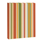 Retro Stripes - Mid Century Modern 50s 60s 70s Pattern in Green, Orange, Yellow, and White Canvas Print Gallery Image 8
