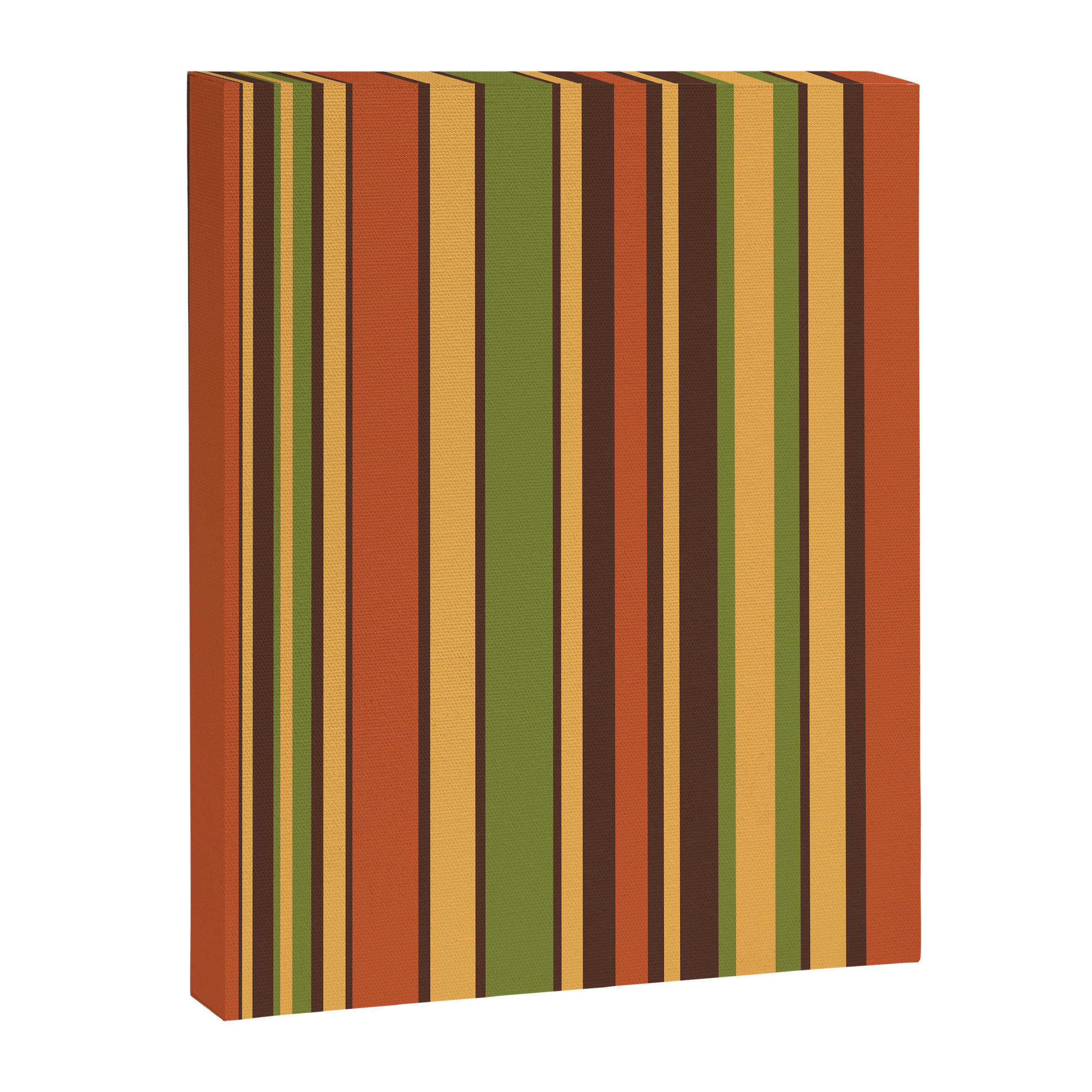 Retro Stripes - Mid Century Modern 50s 60s 70s Pattern in Green, Orange, Yellow, and Brown Canvas Print Gallery Image 8