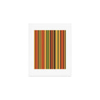 Retro Stripes - Mid Century Modern 50s 60s 70s Pattern in Green, Orange, Yellow, and Brown Art Print Gallery Image 1