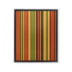 Retro Stripes - Mid Century Modern 50s 60s 70s Pattern in Green, Orange, Yellow, and Brown Framed Canvas Print Gallery Image 8