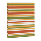 Retro Stripes Olive Green Burnt Orange Goldenrod Pattern Canvas Print Gallery Image 8