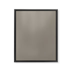Retro Taupe Mushroom Gray Solid Framed Canvas Print Gallery Image 8