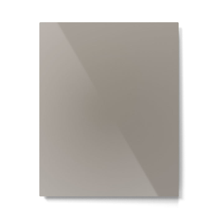 Retro Taupe Mushroom Gray Solid Metal Print Gallery Image 1