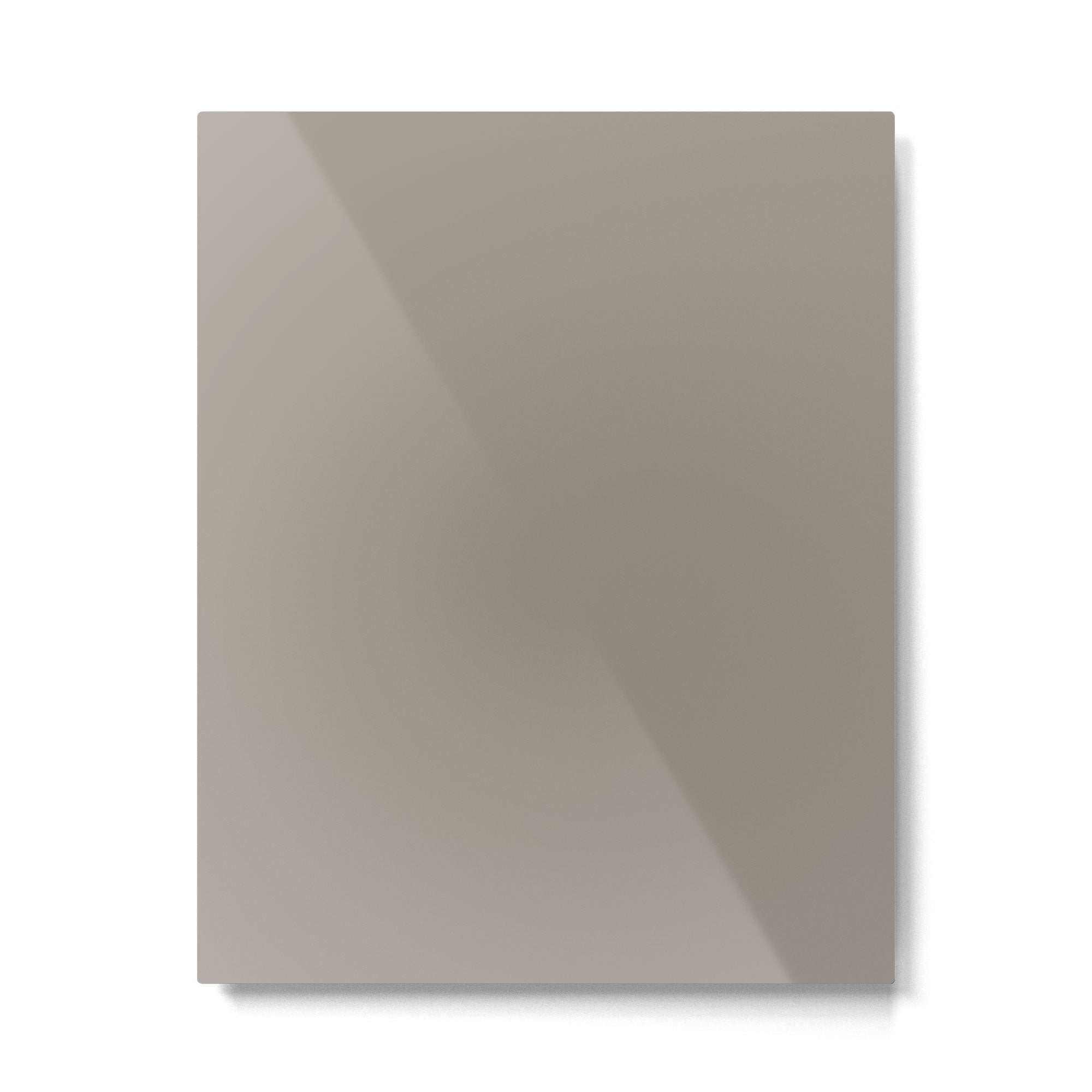 Retro Taupe Mushroom Gray Solid Metal Print Gallery Image 6