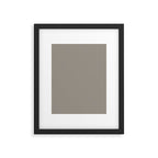 Retro Taupe Mushroom Gray Solid Framed Art Print Gallery Image 6