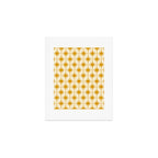 Retro Vintage 50s Starbursts Pattern in Cream and Honey Mustard Art Print Gallery Image 1