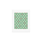 Retro Vintage 50s Stars Pattern in Teal Mint, Pink, and Cream Art Print Gallery Image 1