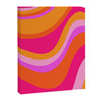 Retro Waves Abstract Pattern Pink Magenta Orange Canvas Print Gallery Image 8
