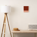 Rich Maroon Rust and Pale Salmon Color Block Canvas Print Gallery Image 2