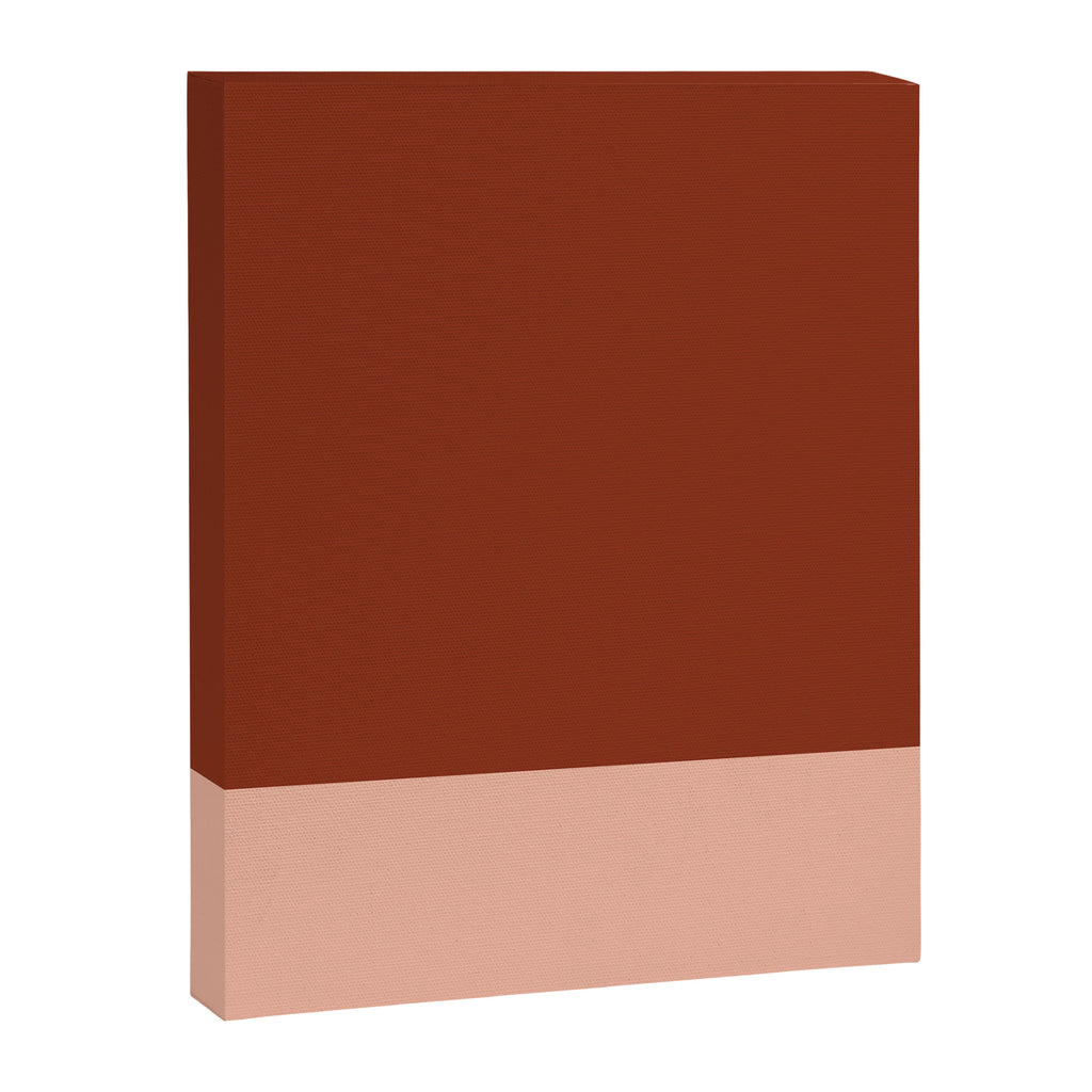 Rich Maroon Rust and Pale Salmon Color Block Canvas Print Gallery Image 8