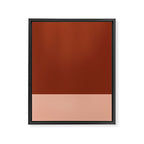 Rich Maroon Rust and Pale Salmon Color Block Framed Canvas Print Gallery Image 8