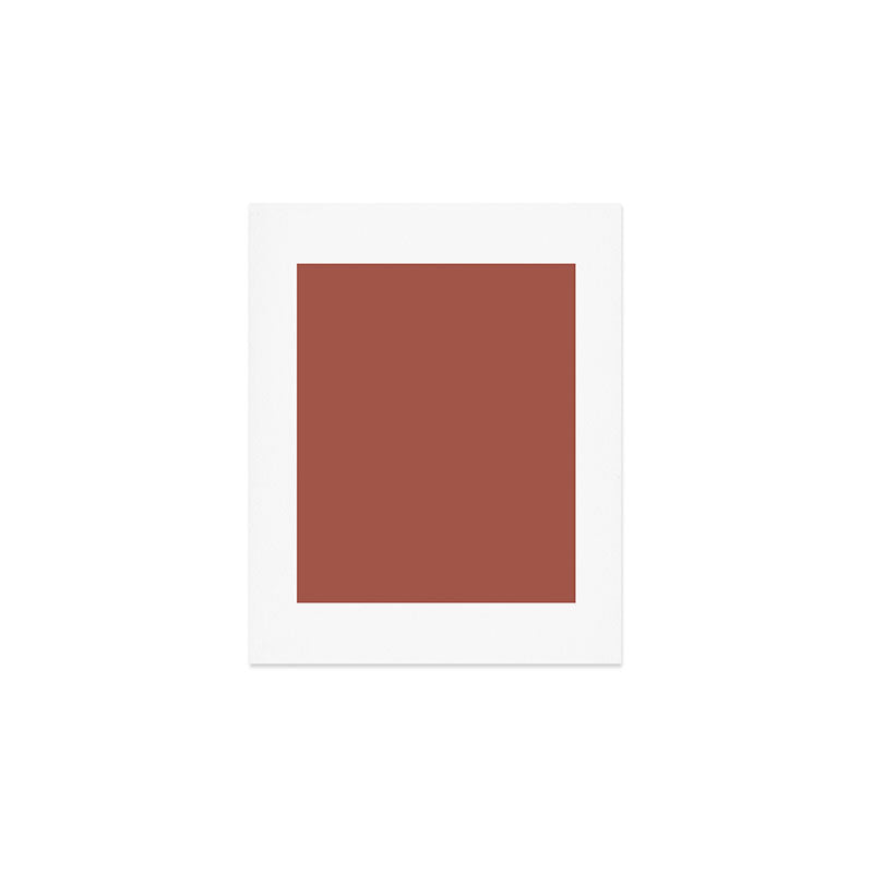 Rich Warm Burnt Sienna Adobe Clay Earth Tone Solid  Art Print Gallery Image 1