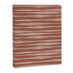 Riverbed Stripes Textured Stripe Pattern in Baked Clay Canvas Print Gallery Image 8