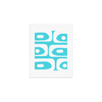 Robin's Egg Blue Turquoise Mid Century Modern Piquet Minimalist Abstract Art Print Gallery Image 1