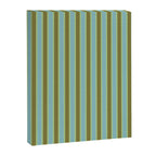 Rough Stripes Vertical Pattern in Olive Green Arctic Blue and Chartreuse Canvas Print Gallery Image 6