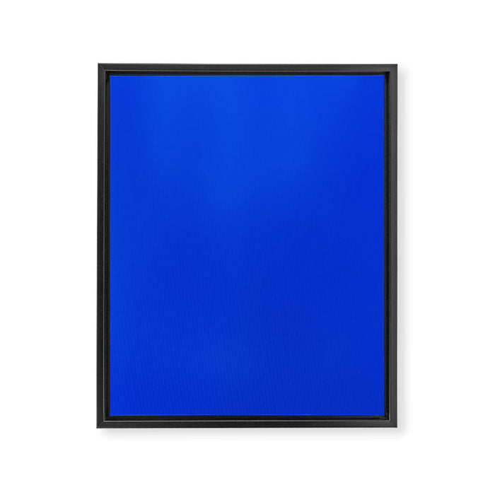 Royal Blue Bright Bold Solid Color Framed Canvas Print Gallery Image 1