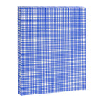 Royal Blue Fine Weave Mid Century Modern Minimalist Woven Line Pattern with White Canvas Print Gallery Image 8