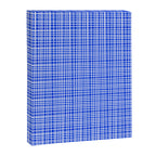 Royal Blue Fine Weave Retro Mid Century Modern Minimalist Woven Line Pattern Canvas Print Gallery Image 8