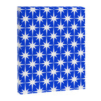 Royal Blue Mid Century Modern Atomic Age Starburst Stars Pattern Canvas Print Gallery Image 6
