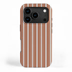Rust Clay and Putty Classic Double Stripe Pattern iPhone Case Gallery Image 1