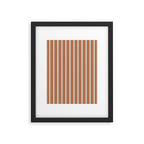 Rust Clay and Putty Classic Double Stripe Pattern Framed Art Print Gallery Image 6