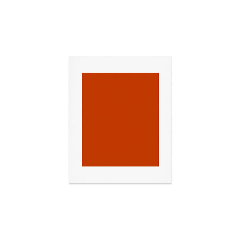 Rusty Burnt Orange Solid Rich Rust Colour Art Print Gallery Image 1