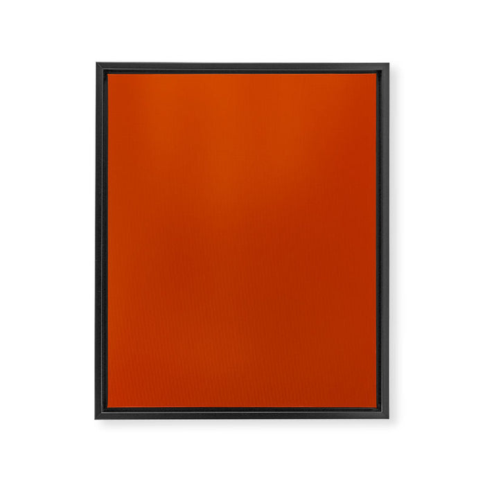 Rusty Burnt Orange Solid Rich Rust Colour Framed Canvas Print Gallery Image 1