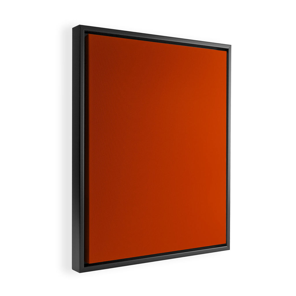 Rusty Burnt Orange Solid Rich Rust Colour Framed Canvas Print Gallery Image 2