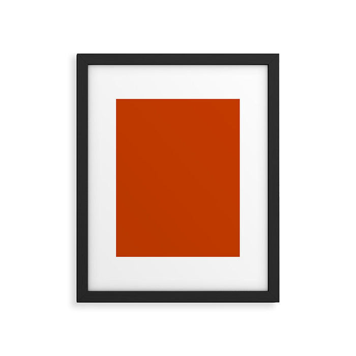 Rusty Burnt Orange Solid Rich Rust Colour Framed Art Print Gallery Image 1