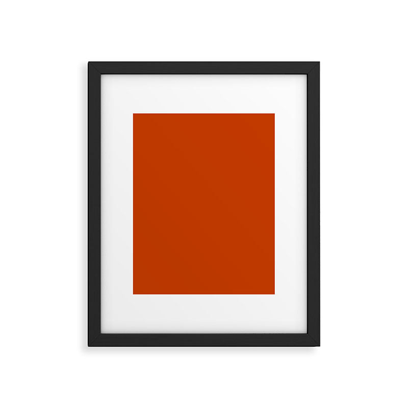 Rusty Burnt Orange Solid Rich Rust Colour Framed Art Print Gallery Image 6