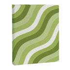 Sage and Olive Green Wobbly Pop Stripes Diagonal Pattern Canvas Print Gallery Image 8