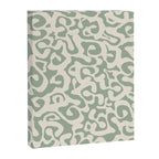 Sage Green and Almond Beige Abstract Modern Scala Media Pattern Canvas Print Gallery Image 6