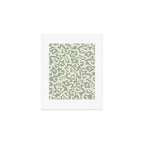 Sage Green and Almond Beige Abstract Modern Scala Media Pattern Art Print Gallery Image 1
