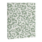 Sage Green and Off White Abstract Modern Scala Media Pattern Canvas Print Gallery Image 6