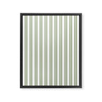 Sage Green and White Classic Double Striped Pattern  Framed Canvas Print Gallery Image 8