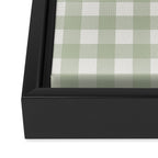 Sage Green Gingham Check Pattern Framed Canvas Print Gallery Image 3