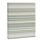 Sage Stripes - Striped Pattern in Sage Green, Almond Beige, Pale Gray, and Cream Canvas Print Gallery Image 8