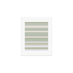 Sage Stripes - Striped Pattern in Sage Green, Almond Beige, Pale Gray, and Cream Art Print Gallery Image 1
