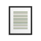 Sage Stripes - Striped Pattern in Sage Green, Almond Beige, Pale Gray, and Cream Framed Art Print Gallery Image 6
