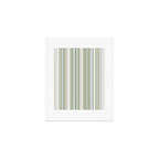 Sage Stripes - Vertical Striped Pattern in Sage Green, Almond Beige, Pale Gray, and Cream Art Print Gallery Image 1