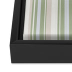 Sage Stripes - Vertical Striped Pattern in Sage Green, Almond Beige, Pale Gray, and Cream Framed Canvas Print Gallery Image 3
