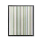Sage Stripes - Vertical Striped Pattern in Sage Green, Almond Beige, Pale Gray, and Cream Framed Canvas Print Gallery Image 8